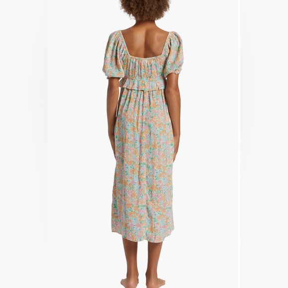 NEW Billabong Kids’ Lil’ Cutie Floral Dress in Peach Punch - Picture 5 of 10